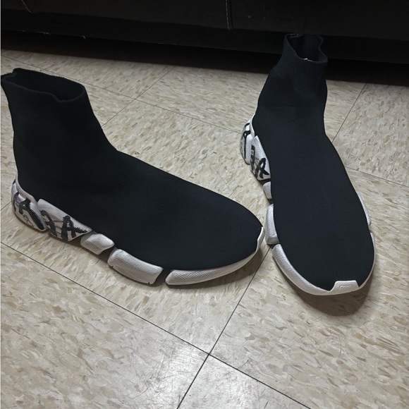 Balenciaga Speed Sneaker'Midsole Graffiti - Black White'